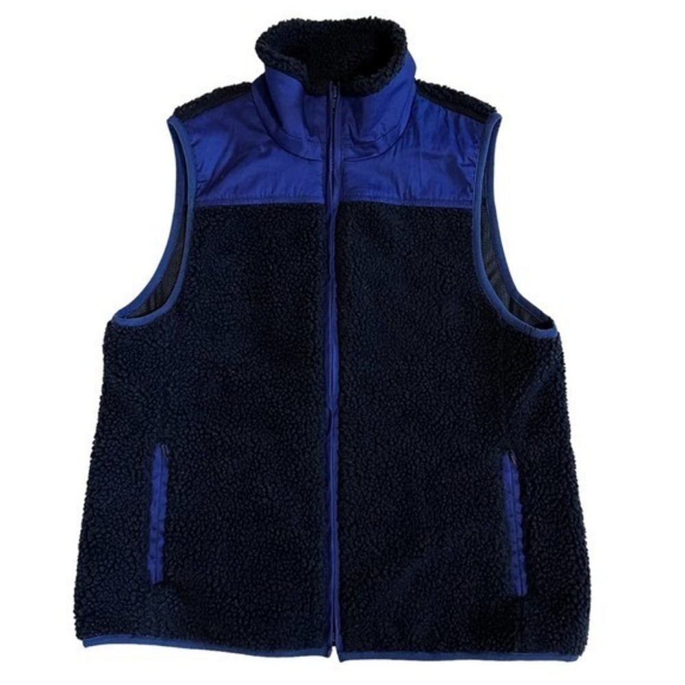 J. Crew Polar Fleece Blue Vest Size Medium‎